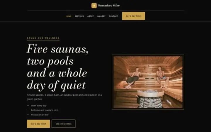 Strona dla branży: sauna