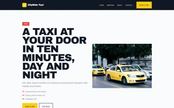 Motyw CityRide Taxi