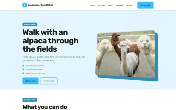 Motyw Alpacaboerderij Wolkje