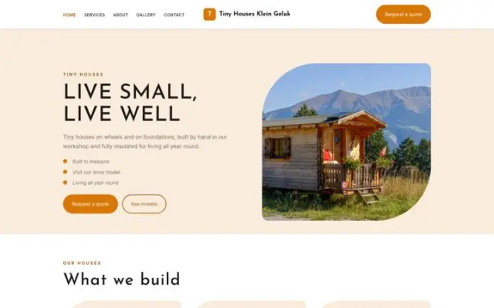Motyw Tiny Houses Klein Geluk