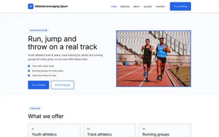Strona dla branży: klub lekkoatletyczny