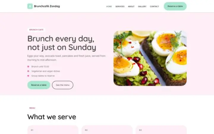 Motyw Brunchcafé Zondag