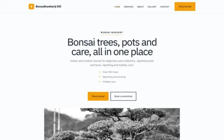 Strona dla branży: szkółka bonsai