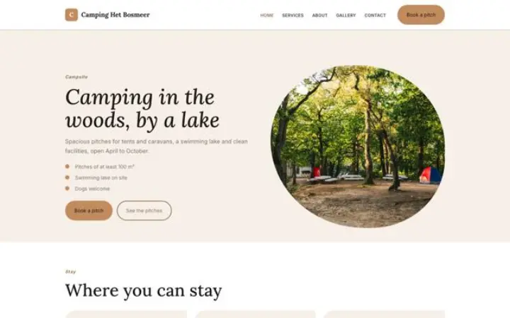 Motyw Camping Het Bosmeer