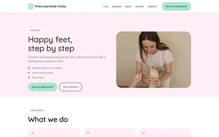 Strona dla branży: pedicure