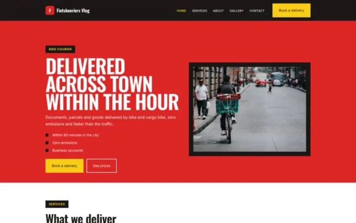 Strona dla branży: kurier rowerowy