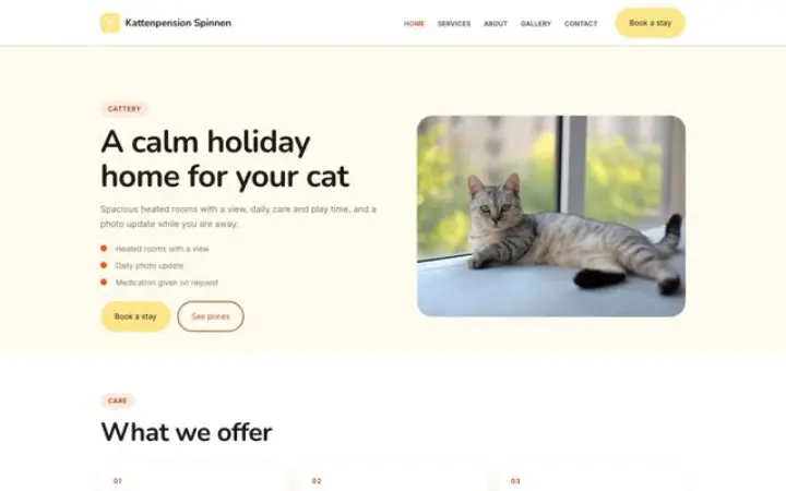 Motyw Kattenpension Spinnen
