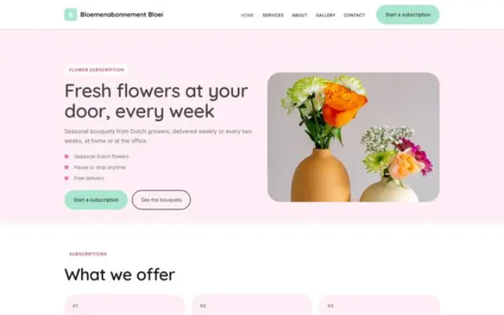 Motyw Bloemenabonnement Bloei